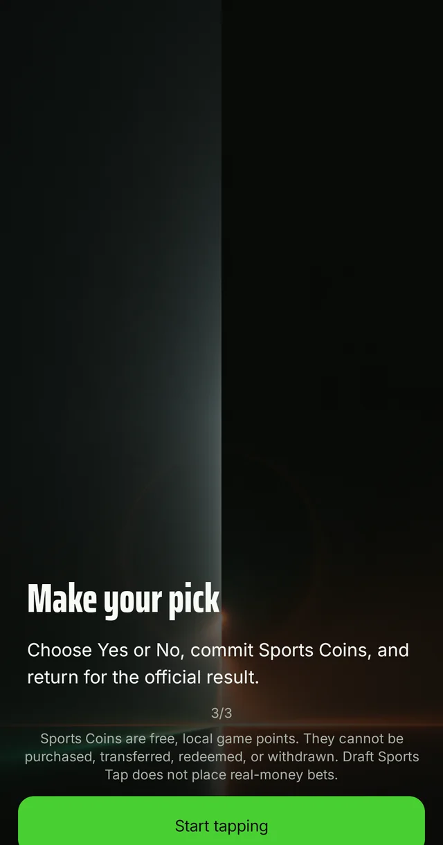 Onboarding screen three: Make your pick